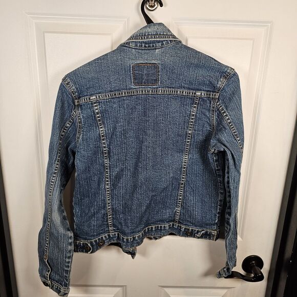 Levi Strauss Womens Signature Jean Jacket Size Small 4/6 Adjustable Waist - Picture 2 of 6